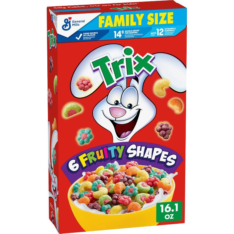 slide 1 of 10, Trix Classic Strawberry Cereal Family Size - 16.1oz - General Mills, 16.1 oz