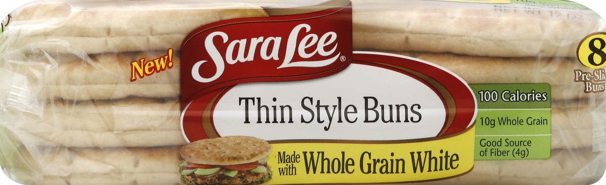 slide 4 of 5, Sara Lee Whole Grain White Thi, 8 ct