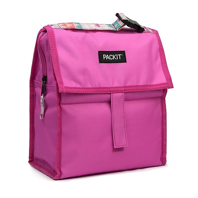 slide 1 of 5, PackIt Freezable Lunch Bag - Hot Pink, 1 ct