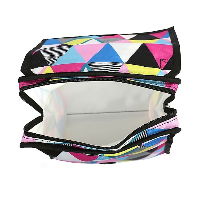 slide 7 of 8, PackIt Freezable Lunch Bag - Multicolor Triangle Stripes, 1 ct