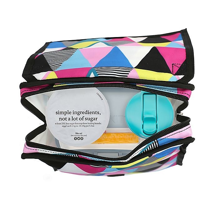 slide 8 of 8, PackIt Freezable Lunch Bag - Multicolor Triangle Stripes, 1 ct