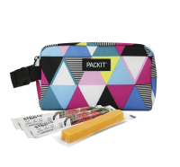 slide 5 of 7, Packit Freezable Snack Box Triangle Stripes, 1 ct