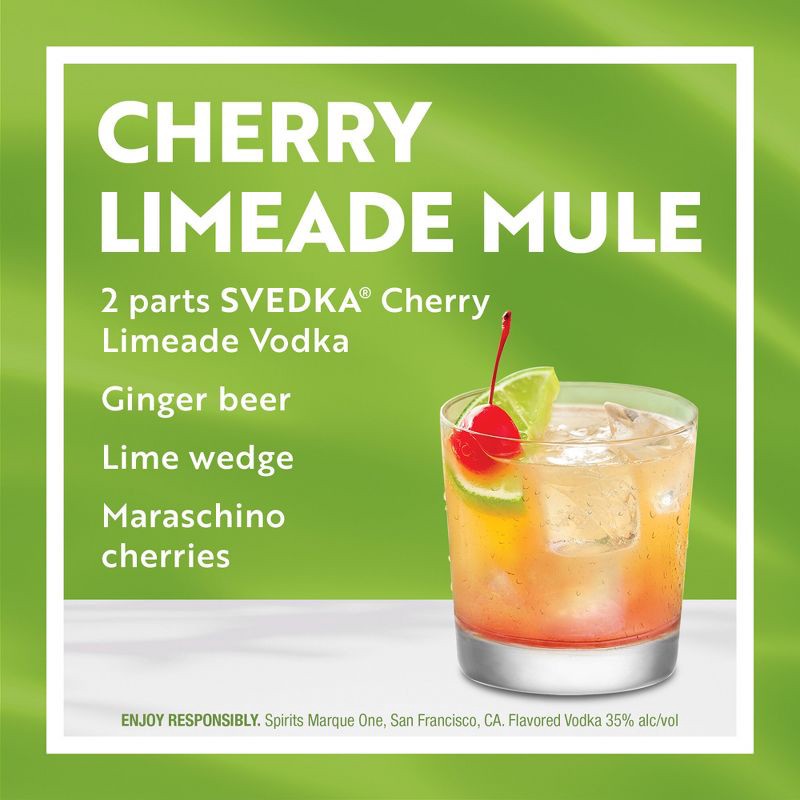 slide 5 of 6, SVEDKA Cherry Limeade Flavored Vodka - 750ml Bottle, 750 ml