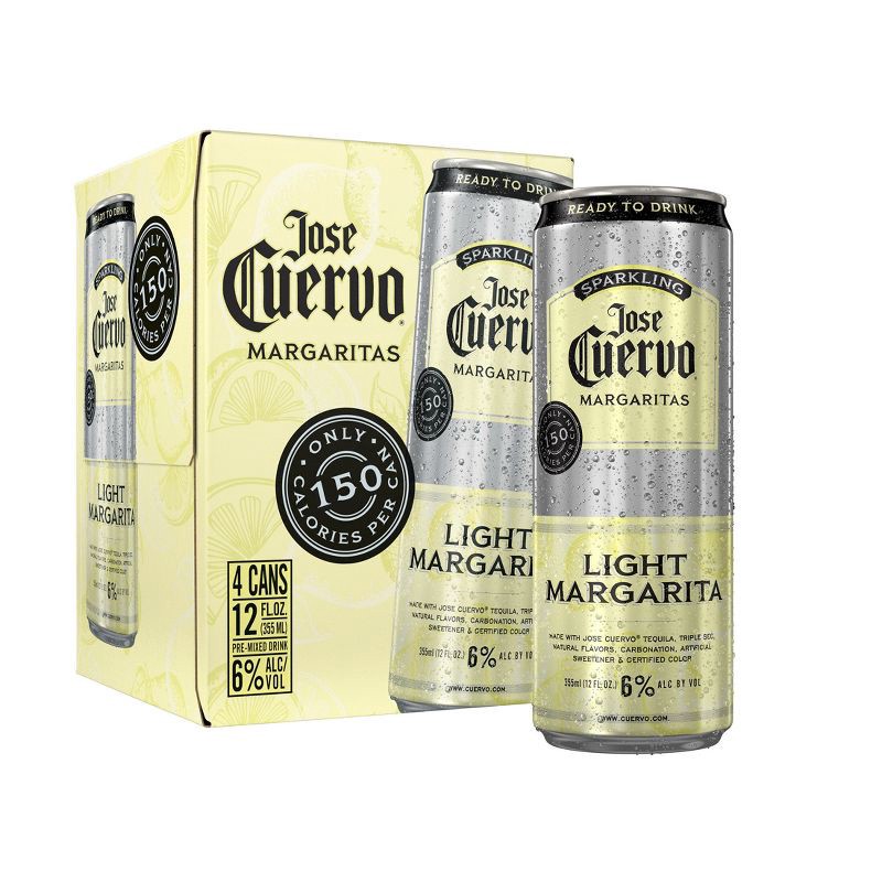 slide 4 of 4, Jose Cuervo Sparkling Light Margarita Cocktail - 4pk/355ml Cans, 4 ct; 355 ml