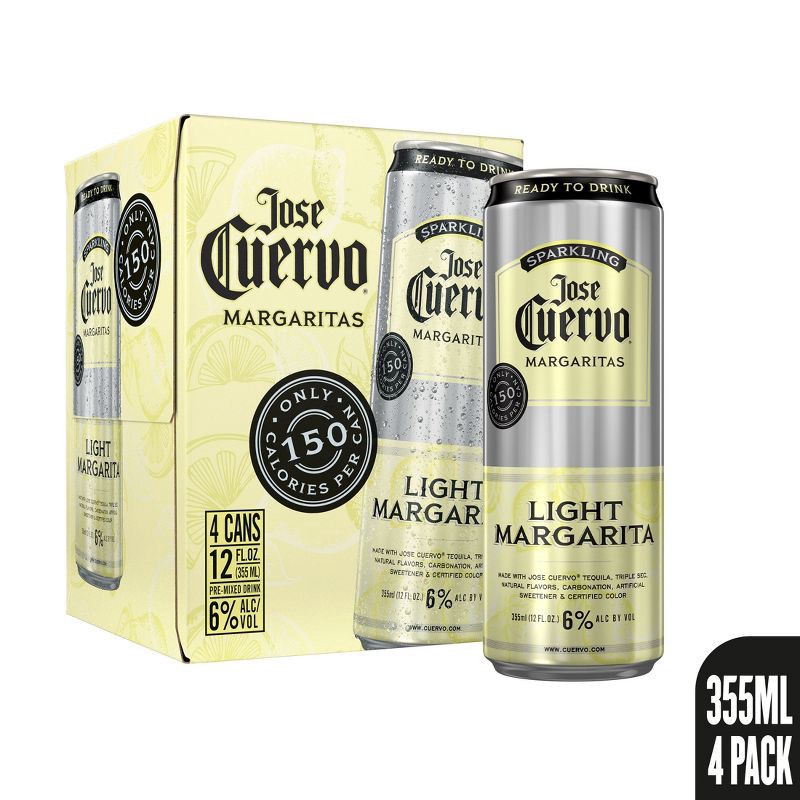 slide 2 of 4, Jose Cuervo Sparkling Light Margarita Cocktail - 4pk/355ml Cans, 4 ct; 355 ml