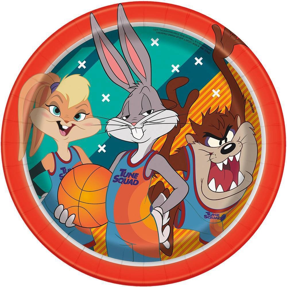 slide 1 of 3, Space Jam 7" Party Plates, 8 ct