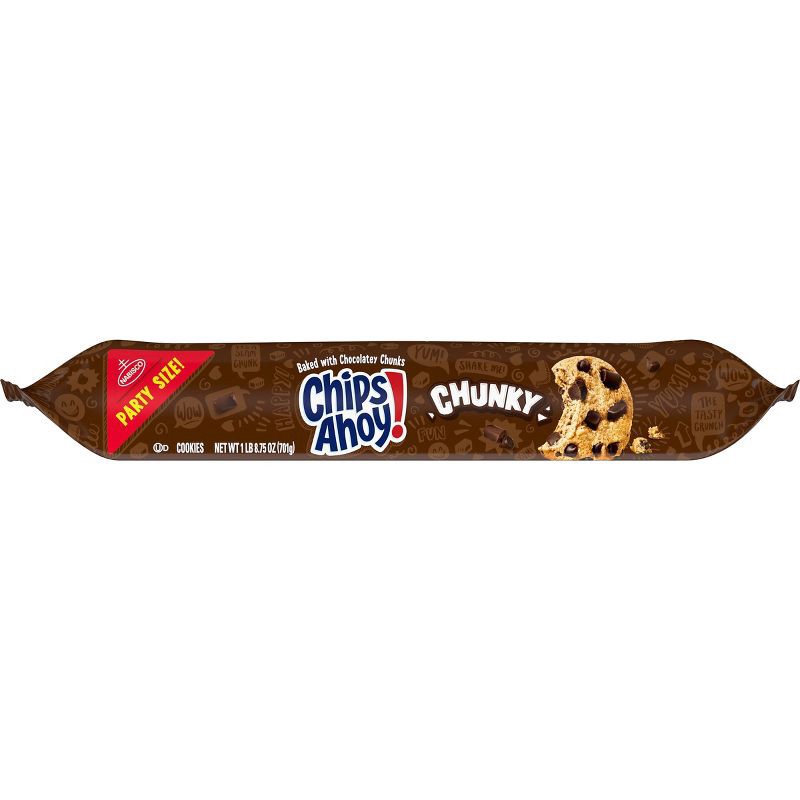 slide 13 of 14, Chips Ahoy! Chunky Fudgy Chocolate Chip Cookies Party Size - 24.75oz, 24.75 oz