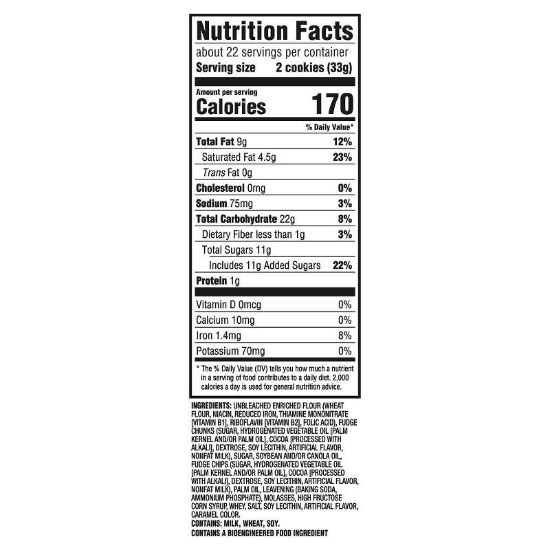 slide 4 of 14, Chips Ahoy! Chunky Fudgy Chocolate Chip Cookies Party Size - 24.75oz, 24.75 oz