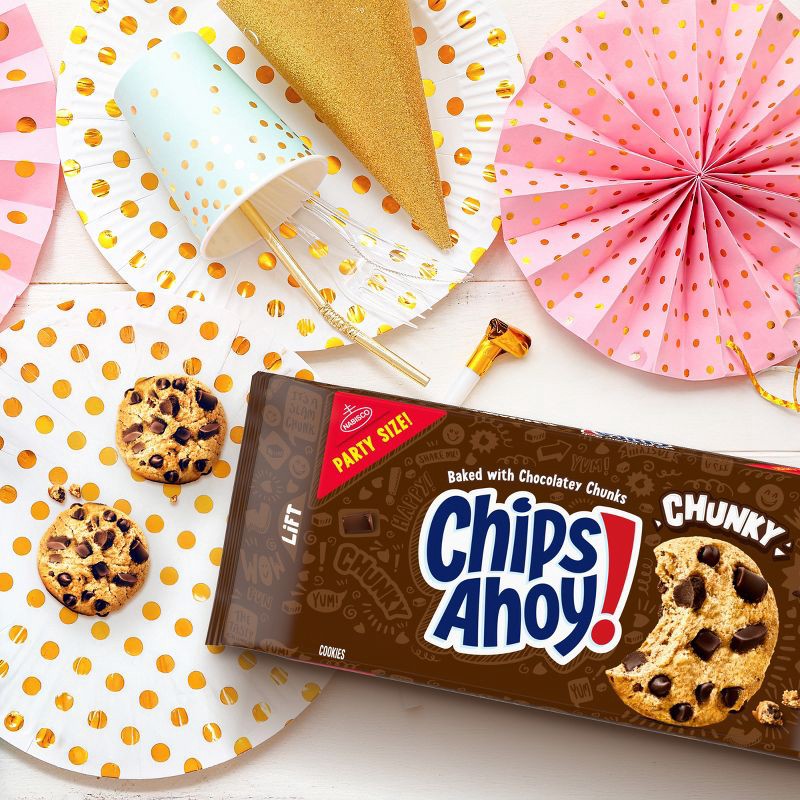 slide 5 of 14, Chips Ahoy! Chunky Fudgy Chocolate Chip Cookies Party Size - 24.75oz, 24.75 oz