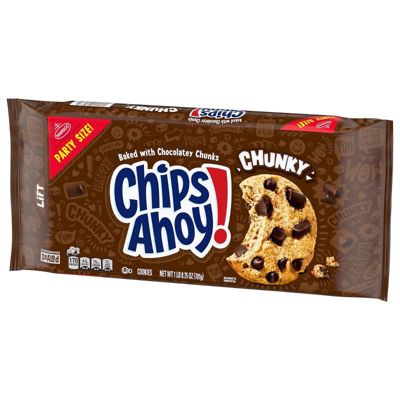 slide 9 of 14, Chips Ahoy! Chunky Fudgy Chocolate Chip Cookies Party Size - 24.75oz, 24.75 oz