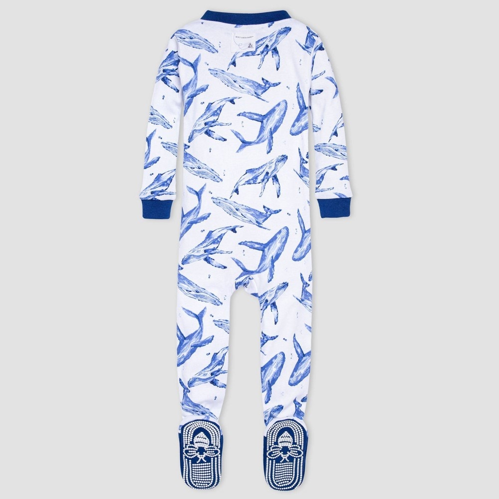 Burt s Bees Baby Baby Boys One Piece Whales Snug Fit Footed