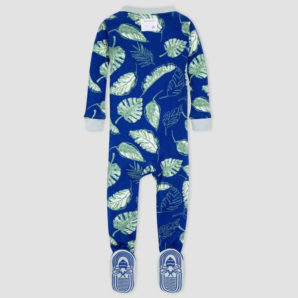 Burt s Bees Baby Baby Boys One Piece Jungle Leaves Footed Pajamas