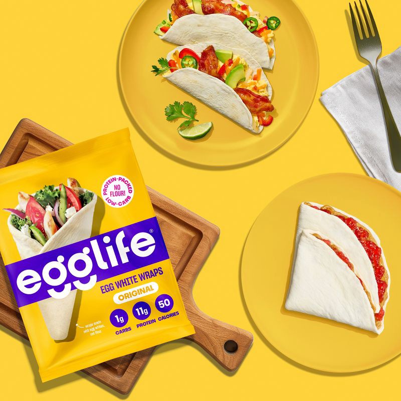 slide 4 of 7, egglife Gluten Free Original Egg White Wraps - 6oz/6ct, 6 ct; 6 oz