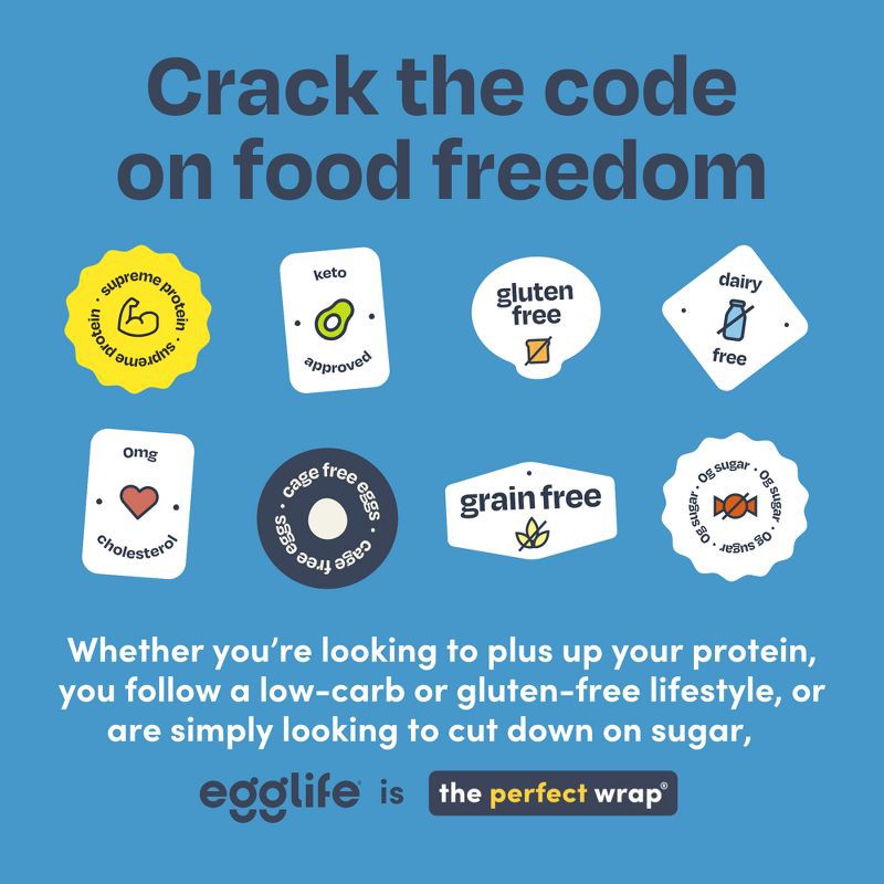 slide 5 of 10, egglife Gluten Free Original Egg White Wraps - 6oz/6ct, 6 ct; 6 oz