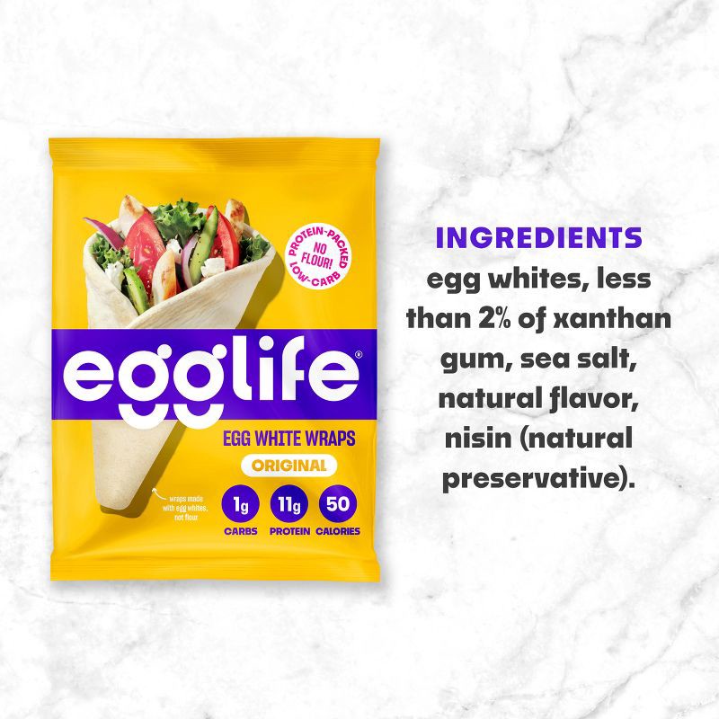slide 5 of 7, egglife Gluten Free Original Egg White Wraps - 6oz/6ct, 6 ct; 6 oz