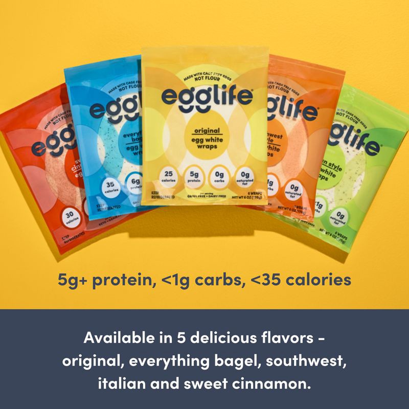 slide 6 of 10, egglife Gluten Free Original Egg White Wraps - 6oz/6ct, 6 ct; 6 oz