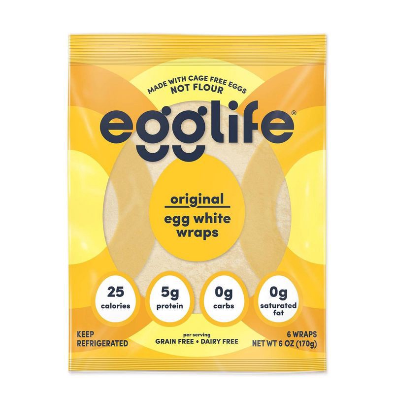 slide 1 of 10, egglife Gluten Free Original Egg White Wraps - 6oz/6ct, 6 ct; 6 oz