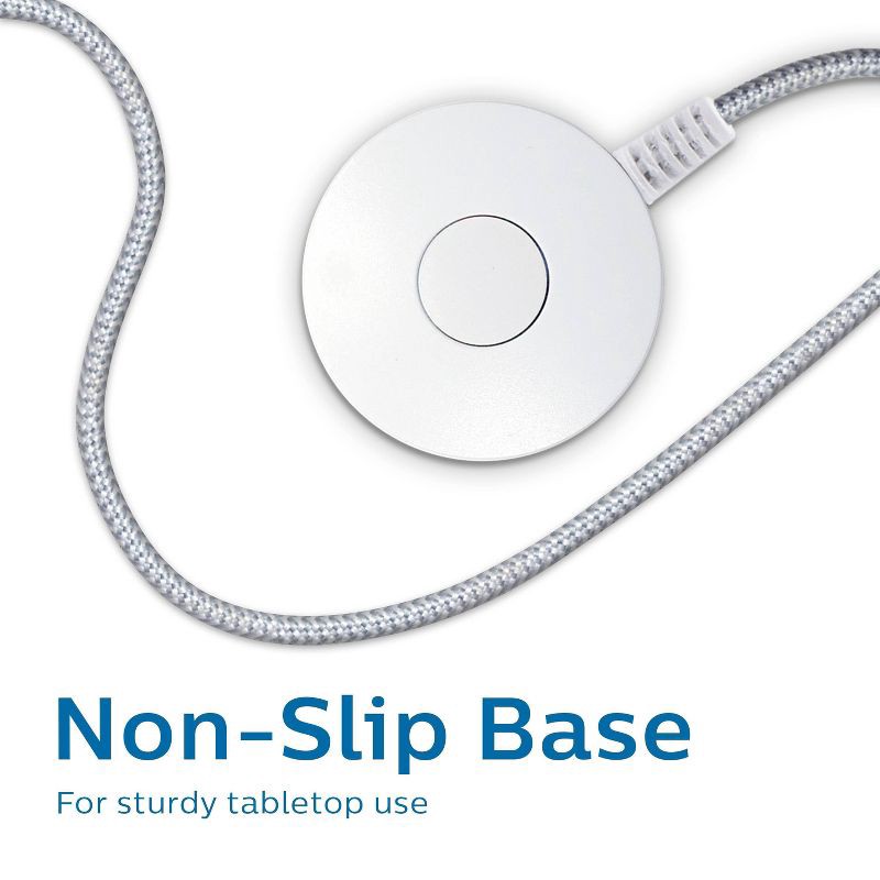 slide 4 of 6, Cordinate 6' Grounded Power Switch Tether on/off Braided Cord White, 1 ct