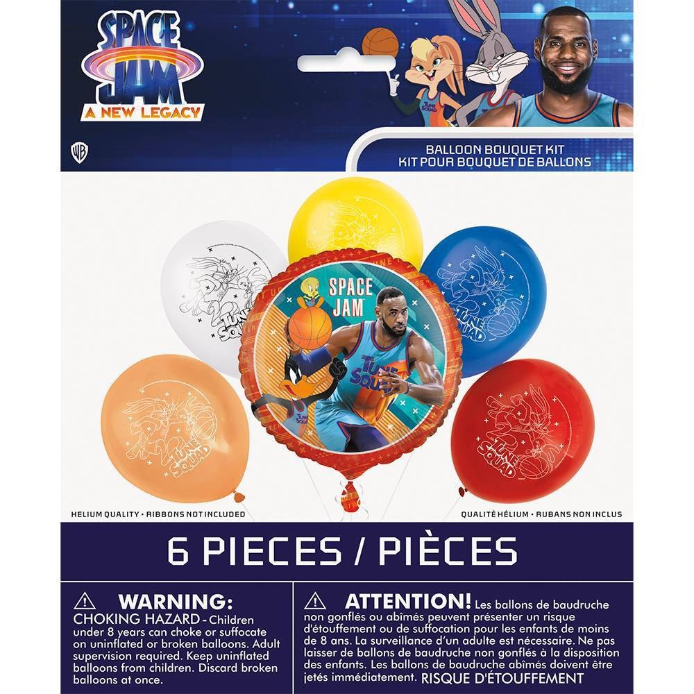 slide 2 of 3, Space Jam Balloons Kit, 6 ct