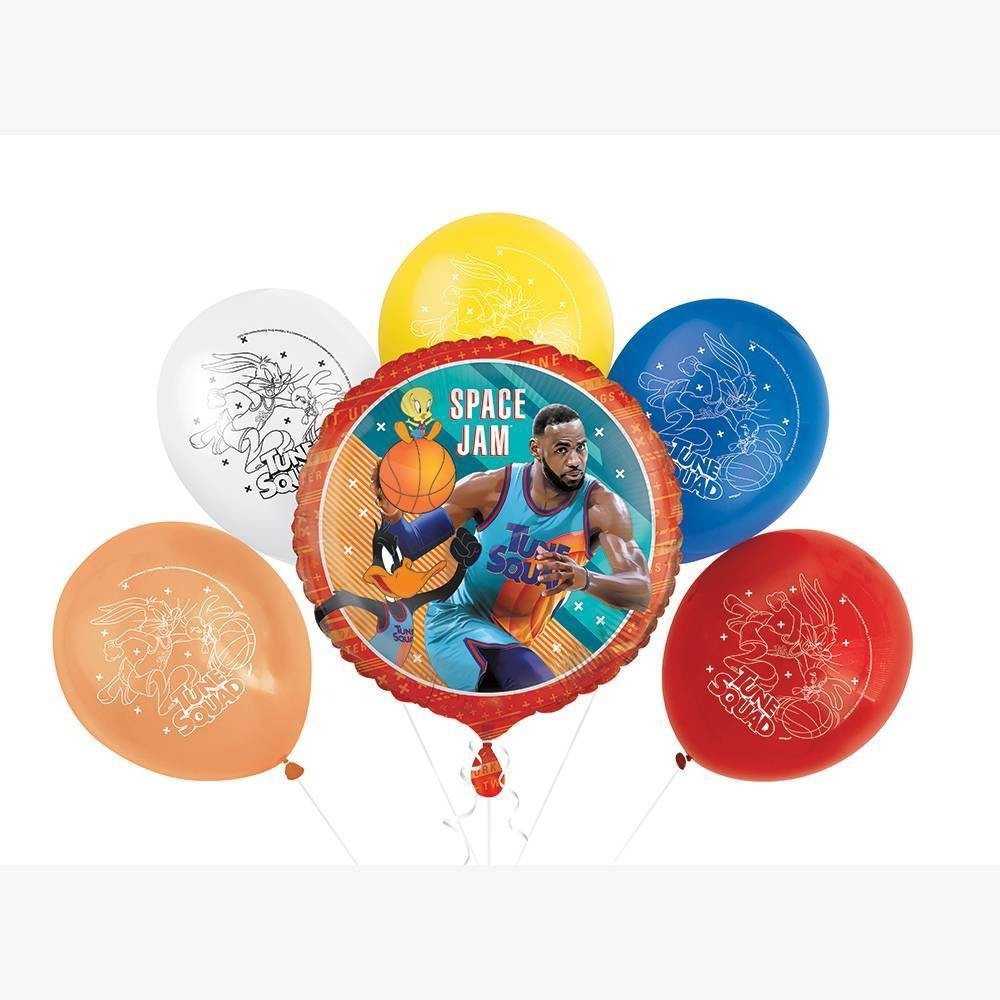 slide 1 of 3, Space Jam Balloons Kit, 6 ct