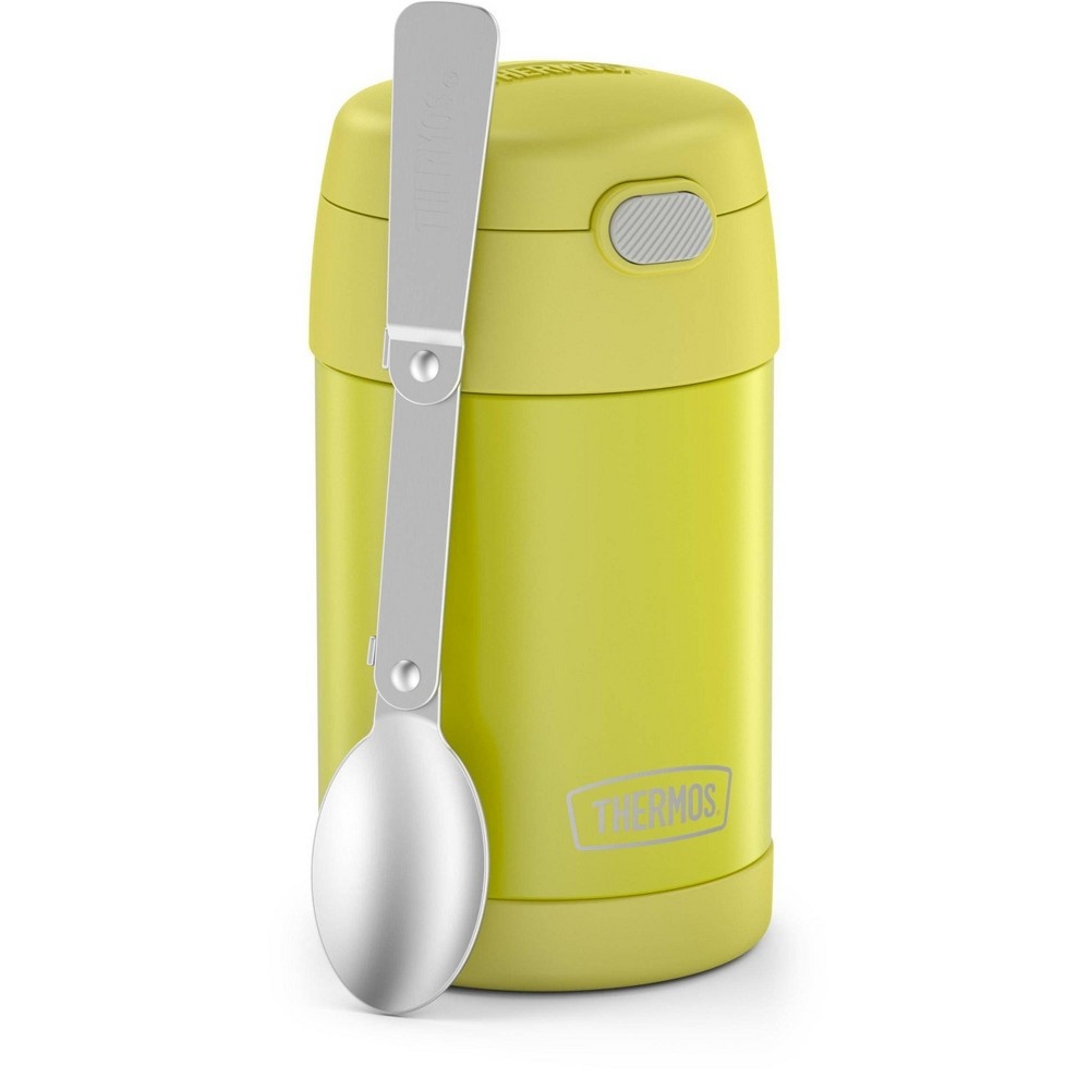 slide 5 of 8, Thermos FUNtainer Food Jar with Spoon - Lemon Yellow, 16 oz