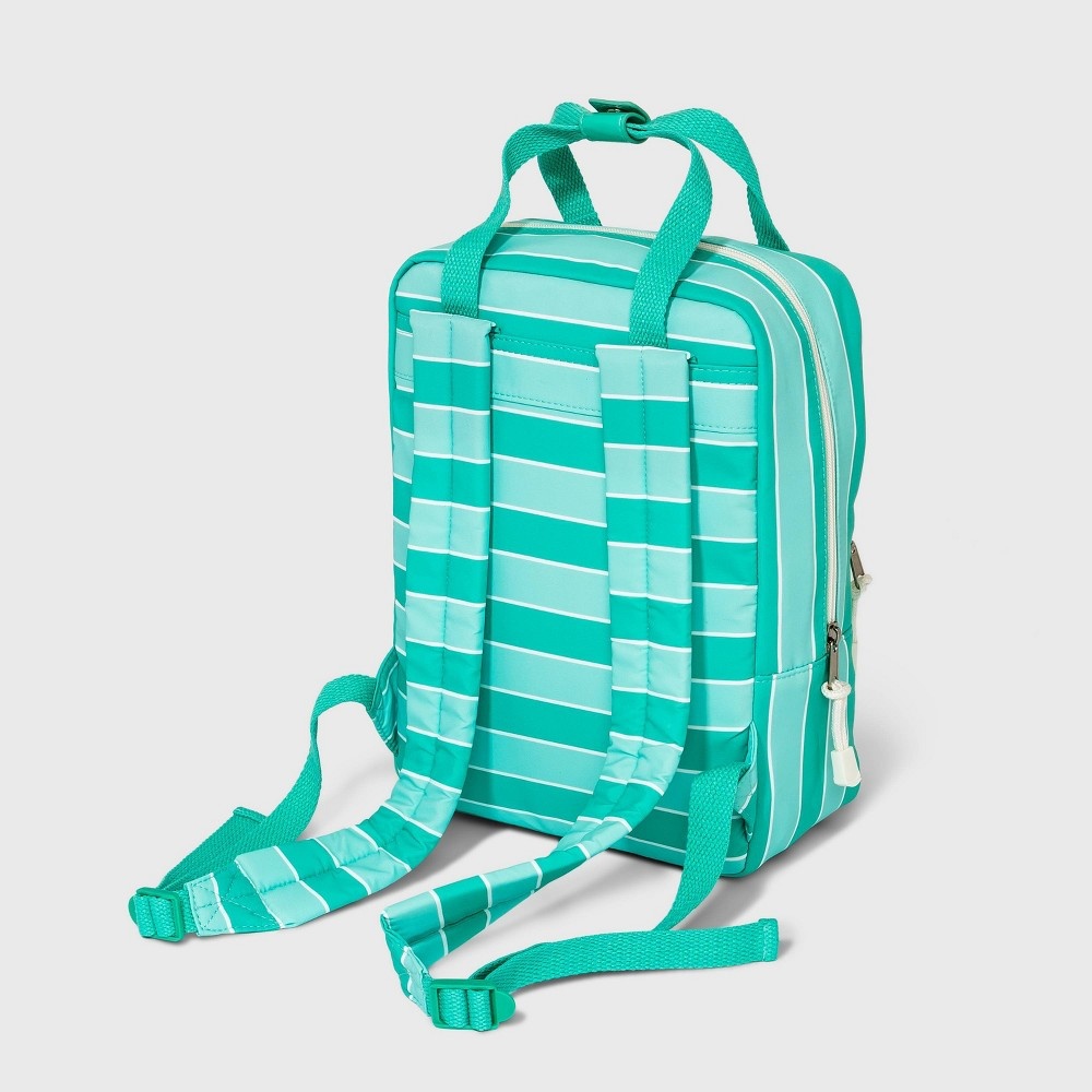 Striped Zip Closure Square Backpack Wild Fable Green 1 ct Shipt