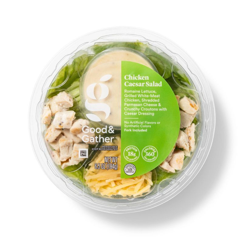 slide 1 of 4, Chicken Caesar Salad Bowl - 6.5oz - Good & Gather™, 6.5 oz