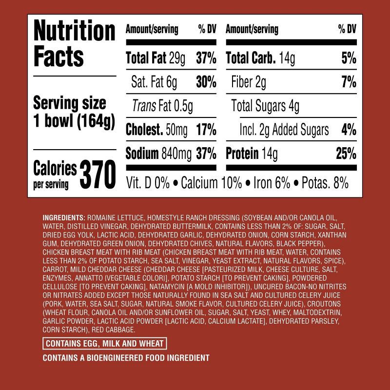 slide 5 of 5, Chicken Ranch with Uncured Bacon Salad Bowl - 5.8oz - Good & Gather™, 5.8 oz