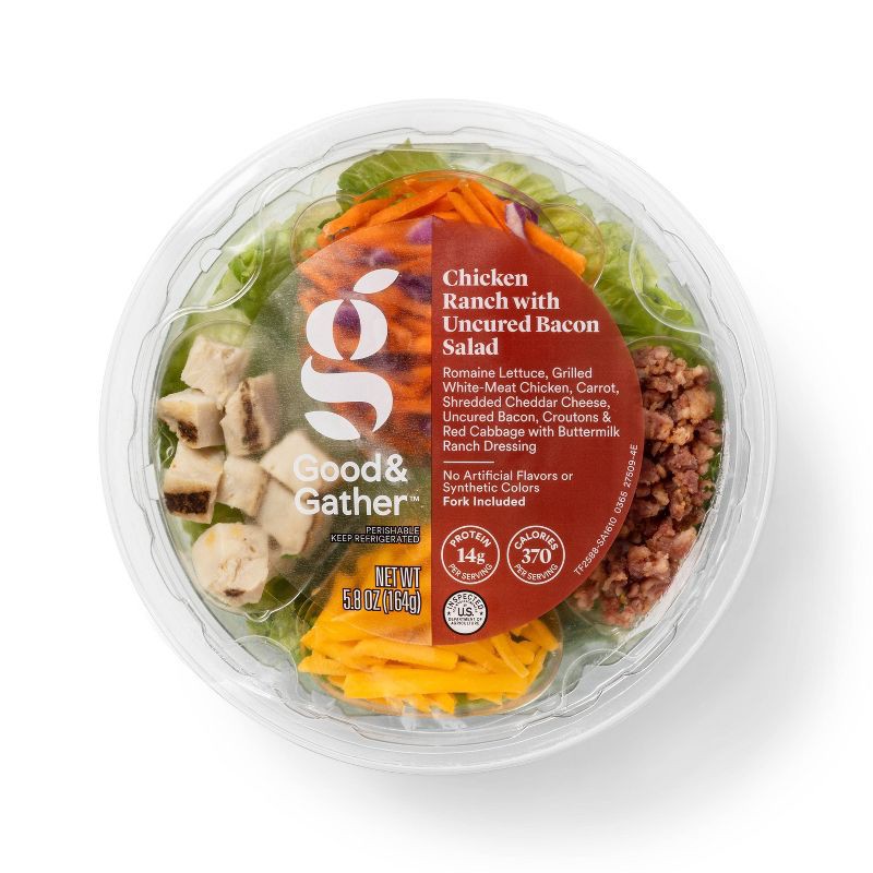 slide 1 of 4, Chicken Ranch with Uncured Bacon Salad Bowl - 5.8oz - Good & Gather™, 5.8 oz