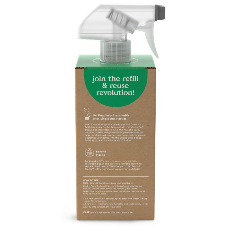 slide 2 of 10, Grove Co. Reusable Cleaning Glass Spray Bottle - Polished Gray, 1 ct