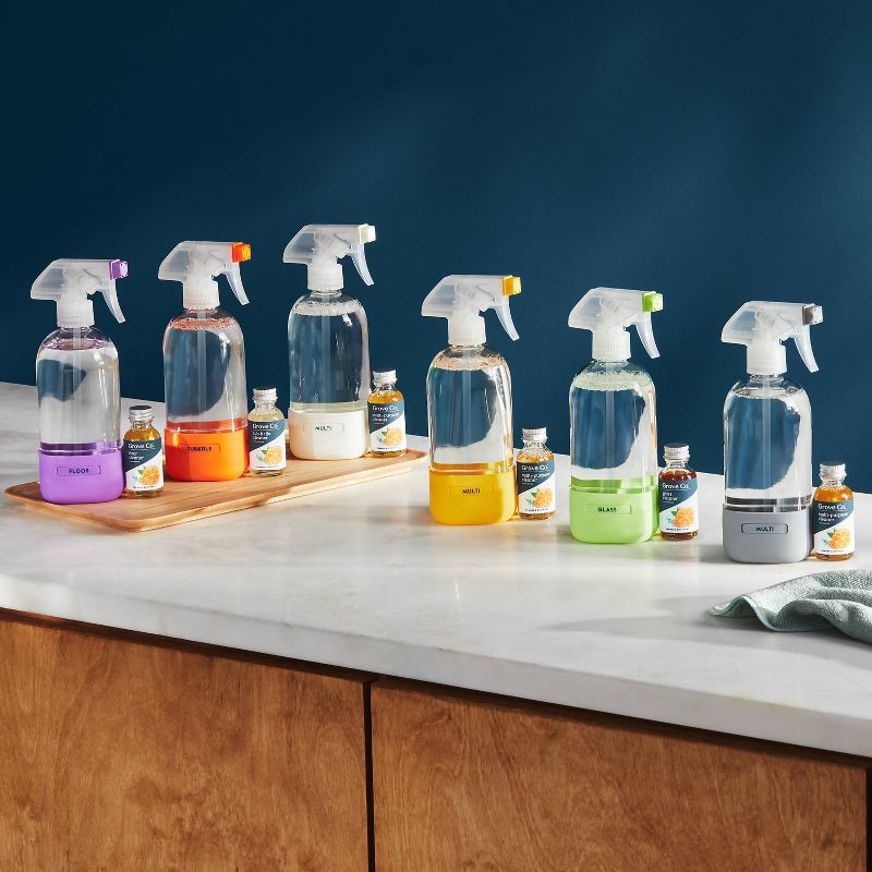 slide 7 of 10, Grove Co. Reusable Cleaning Glass Spray Bottle - Polished Gray, 1 ct