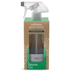 Grove Co. Reusable Cleaning Glass Spray Bottle - Polished Gray