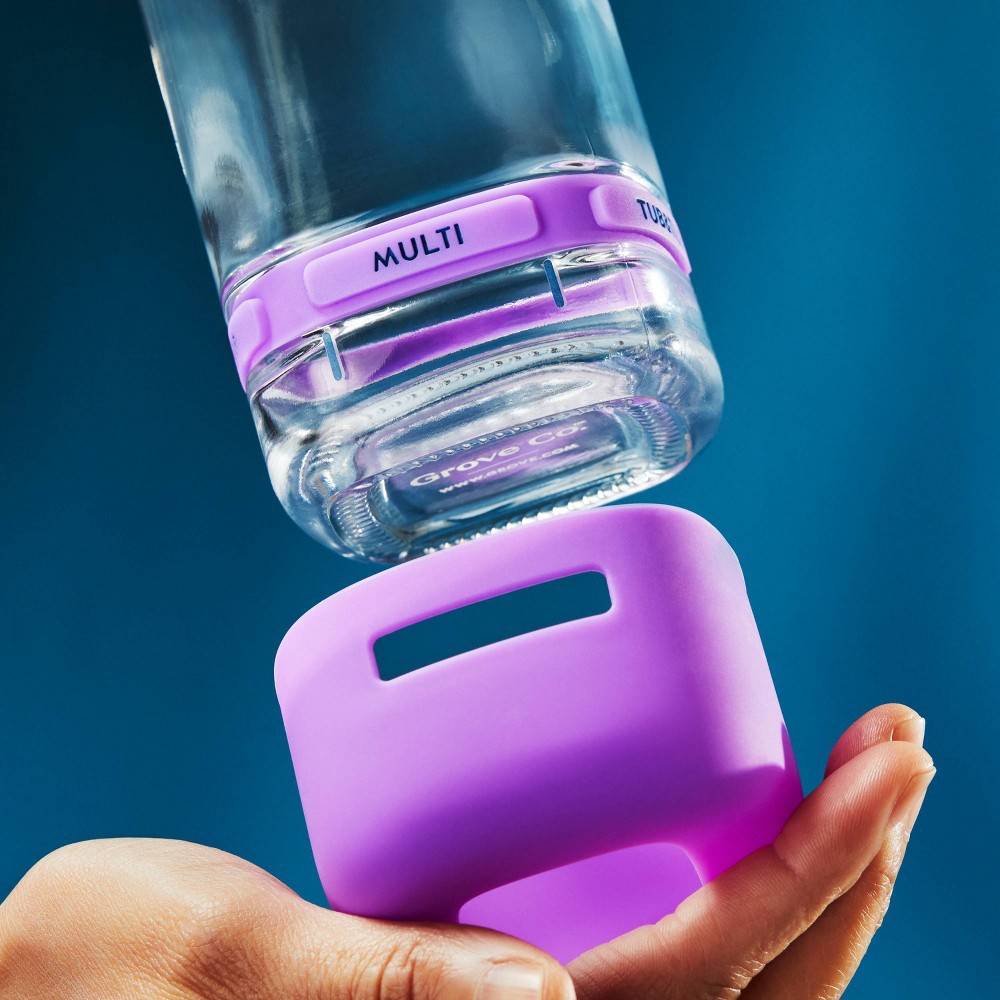 slide 4 of 9, Grove Co. Reusable Cleaning Glass Spray Bottle with Silicone Sleeve - Pristine Purple, 1 ct