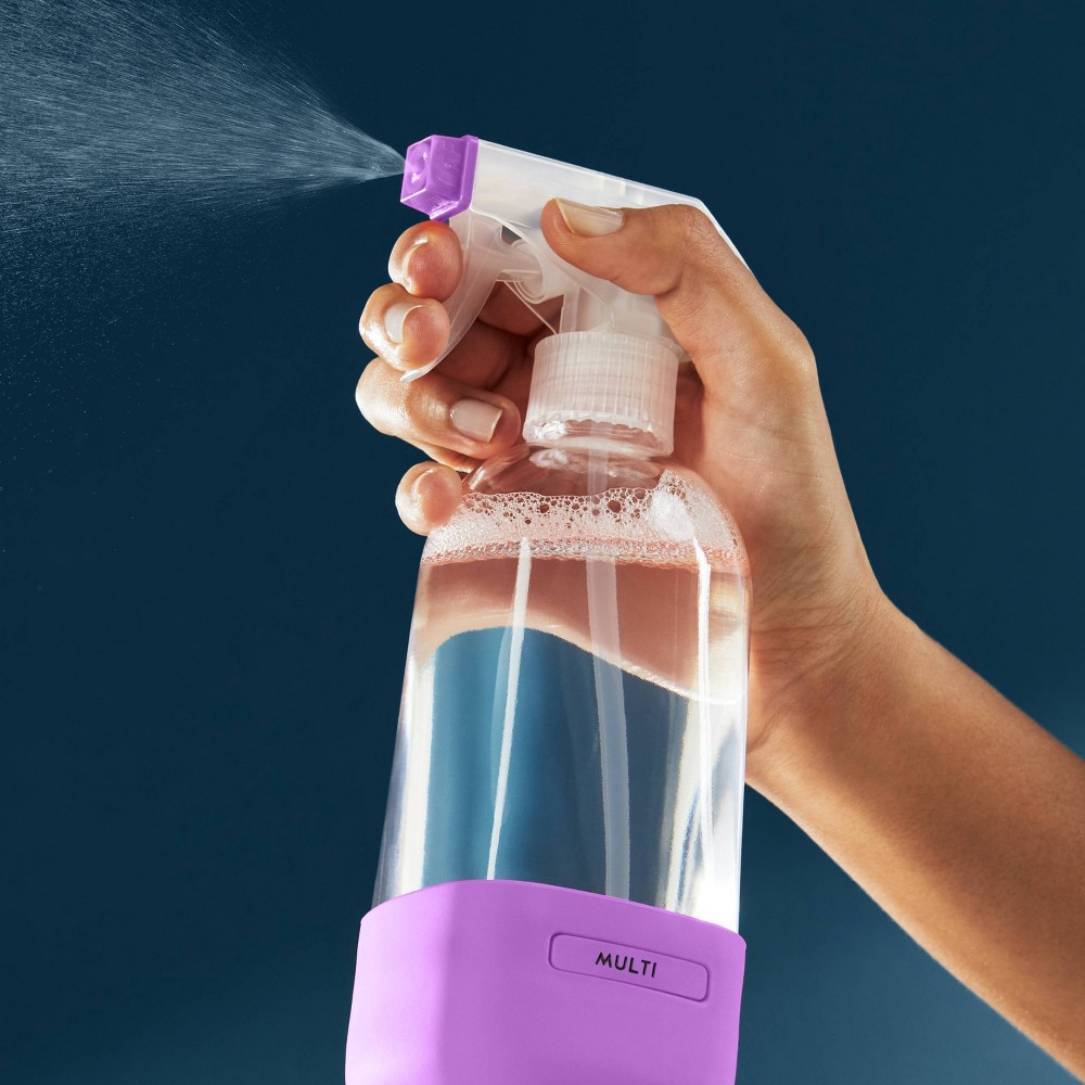 slide 6 of 9, Grove Co. Reusable Cleaning Glass Spray Bottle with Silicone Sleeve - Pristine Purple, 1 ct