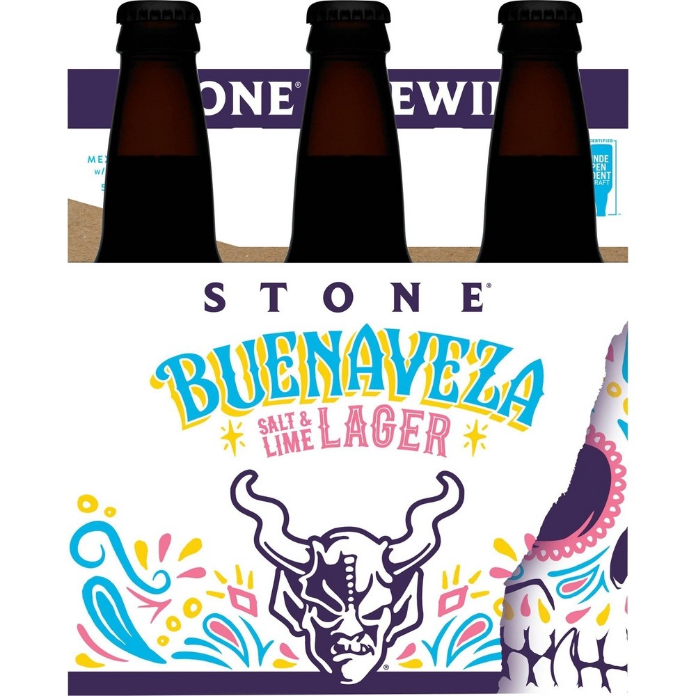 slide 3 of 3, Stone Buenaveza Salt & Lime Lager Beer, 6 ct, 12 fl oz