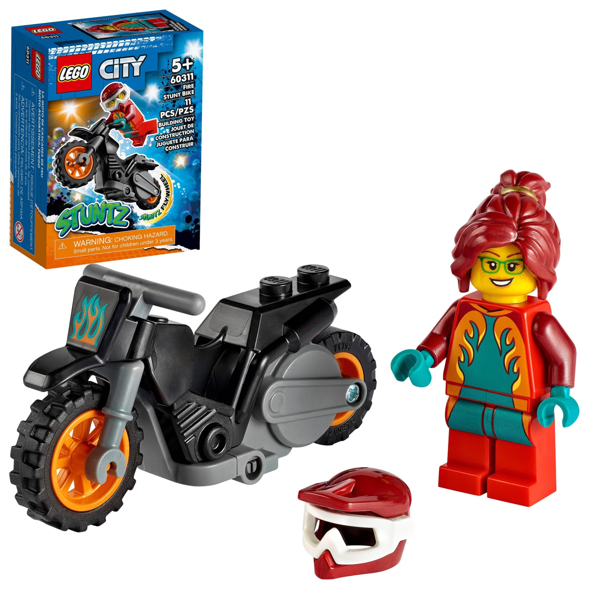 slide 1 of 5, LEGO City Fire Stunt Bike 60311, 1 ct