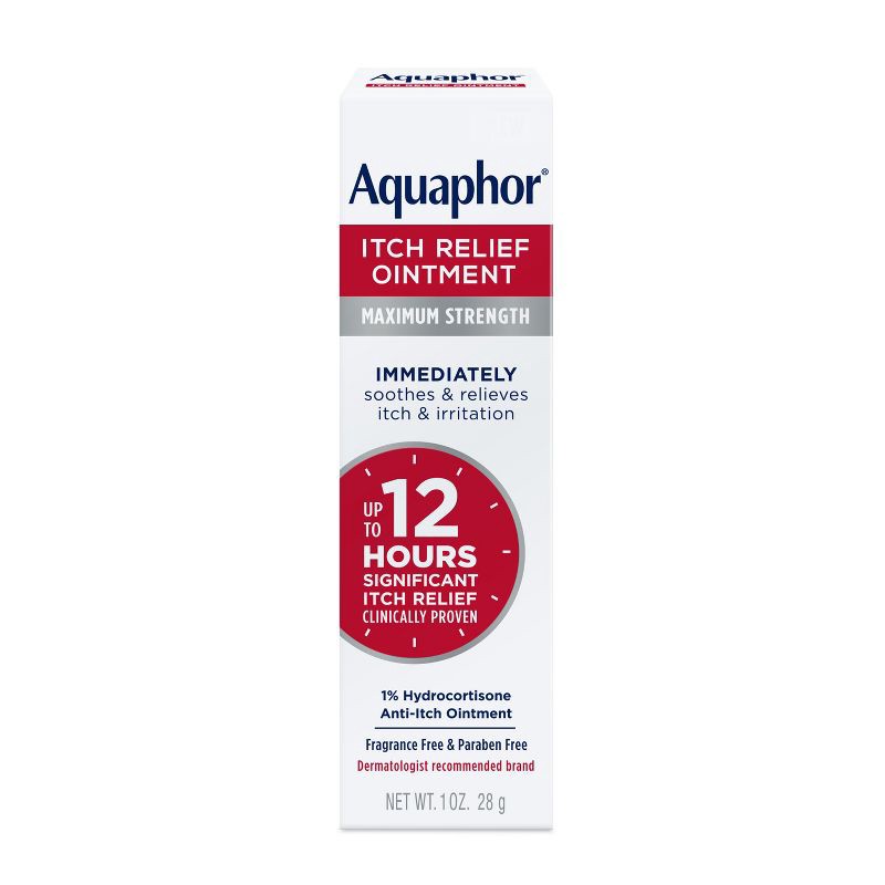 slide 1 of 8, Aquaphor 1% Hydrocortisone Itch Relief Ointment - 1oz, 1 oz