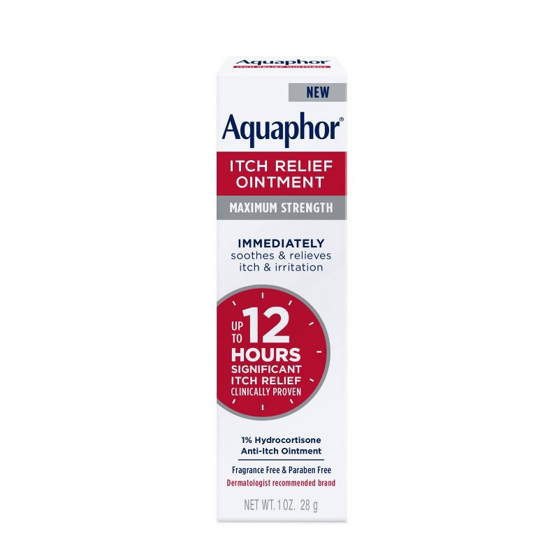 slide 1 of 10, Aquaphor 1% Hydrocortisone Itch Relief Ointment - 1oz, 1 oz