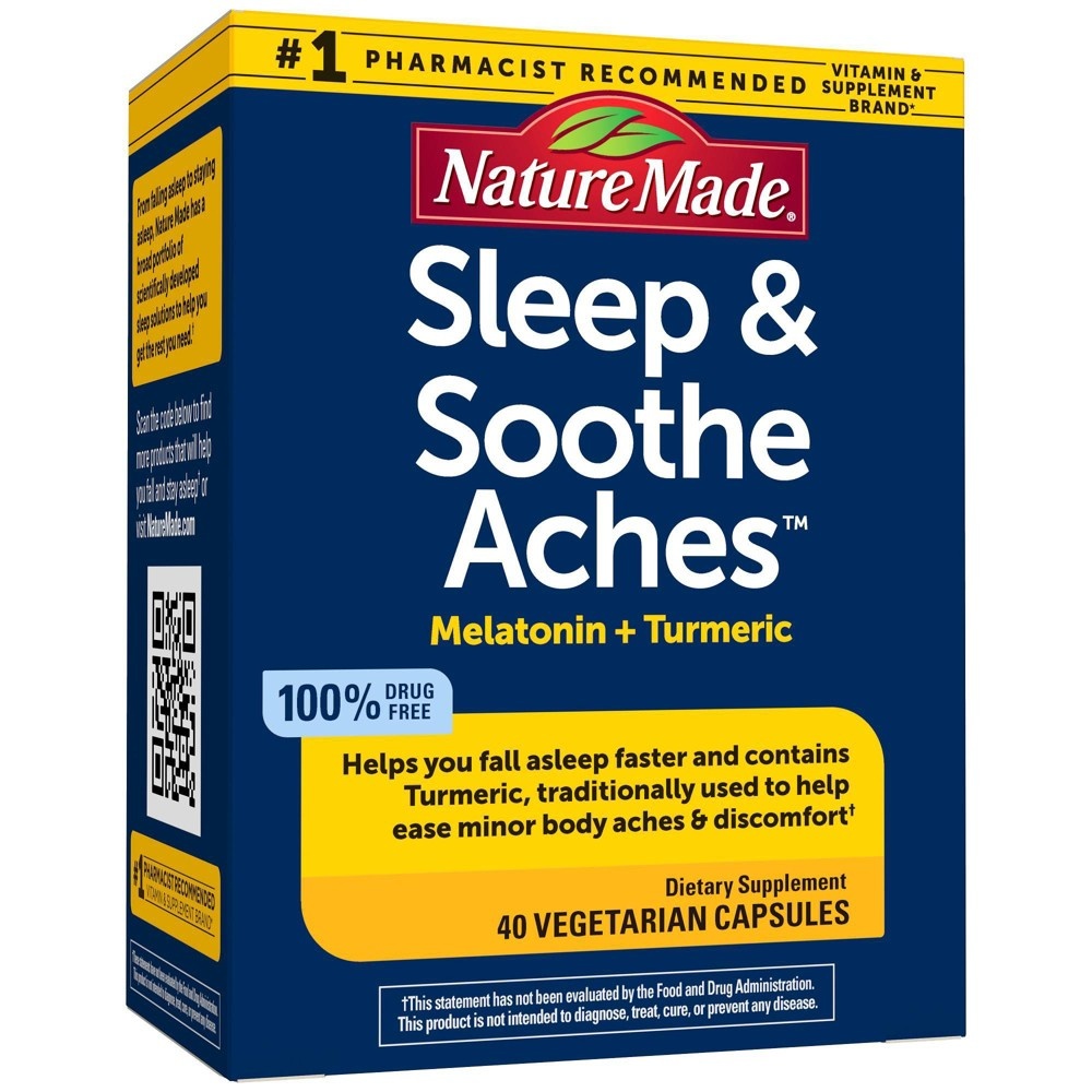 slide 3 of 5, Nature Made Sleep & Soothe Aches Capsules, 40 ct