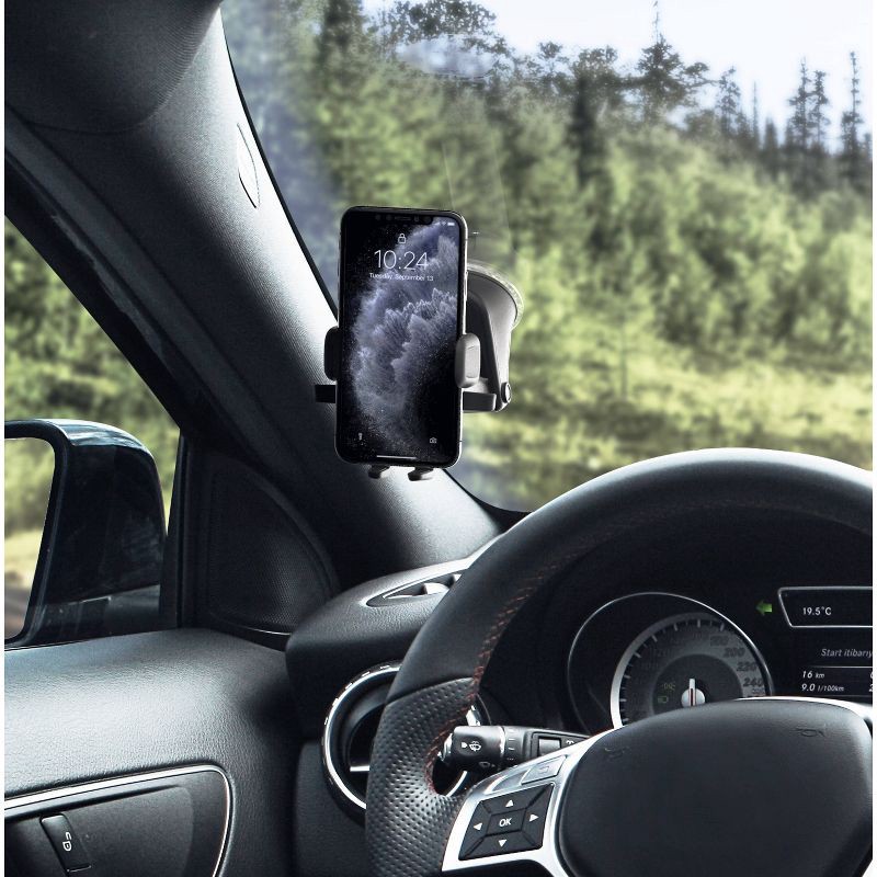 slide 5 of 8, iOttie Easy One Touch 5 Dash & Windshield Mount- Black: Adjustable Phone Holder, Plastic, 1 ct