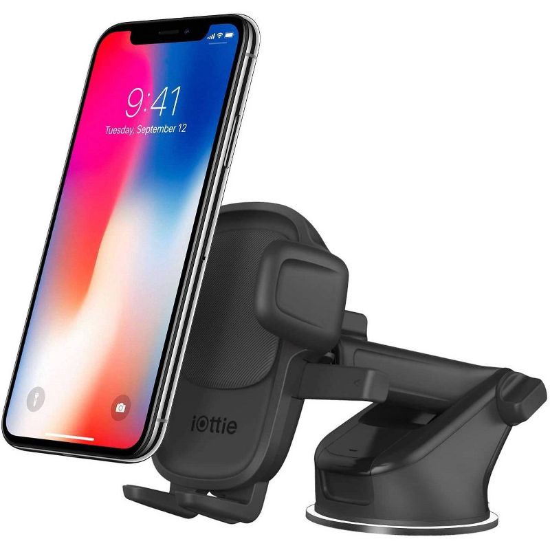 slide 1 of 8, iOttie Easy One Touch 5 Dash & Windshield Mount- Black: Adjustable Phone Holder, Plastic, 1 ct