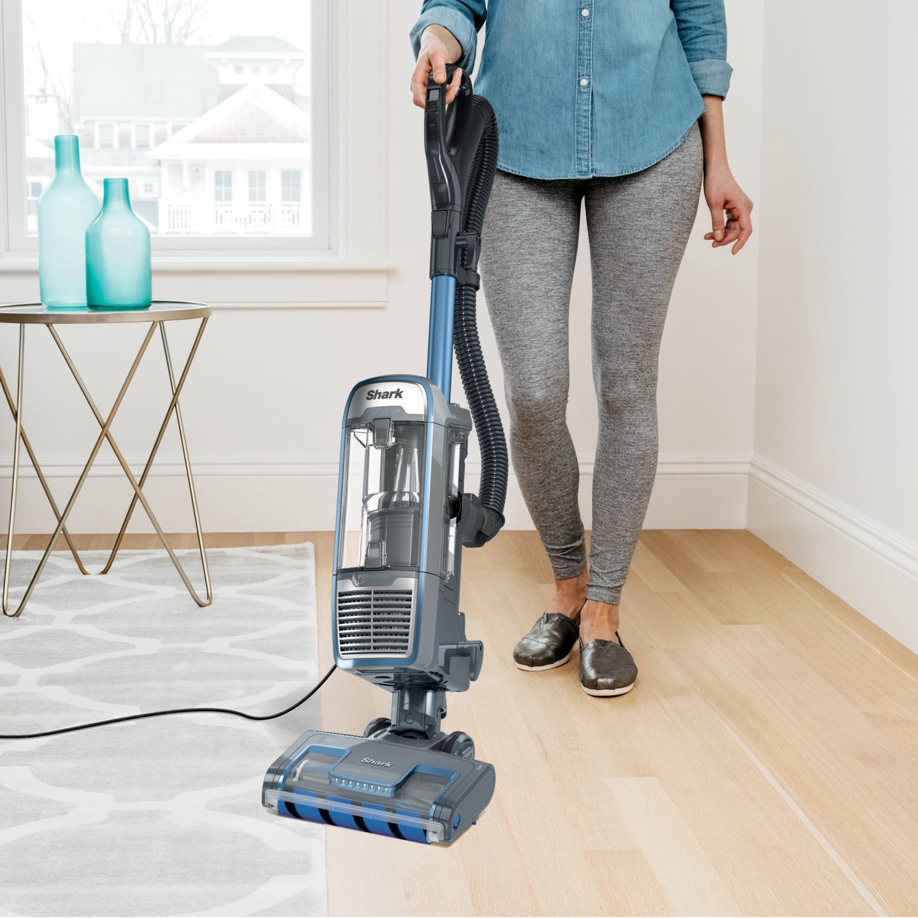 slide 4 of 12, Shark DuoClean PowerFins Powered Lift Away Upright Vacuum with Self-Cleaning Brushroll - AZ1501, 1 ct