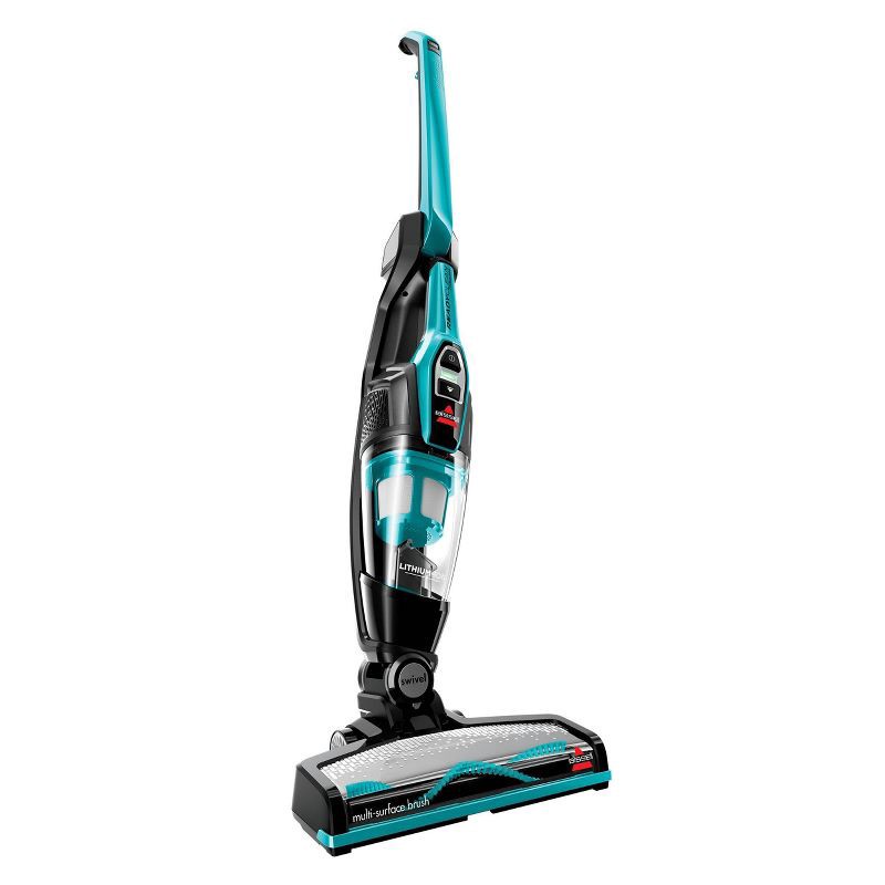slide 2 of 9, BISSELL ReadyClean Cordless 10.8V Stick Vacuum 3190 10" Cleaning Path Blue: Pet Hair, Multi-Surface, Bagless, Lithium Ion Battery, 1 ct