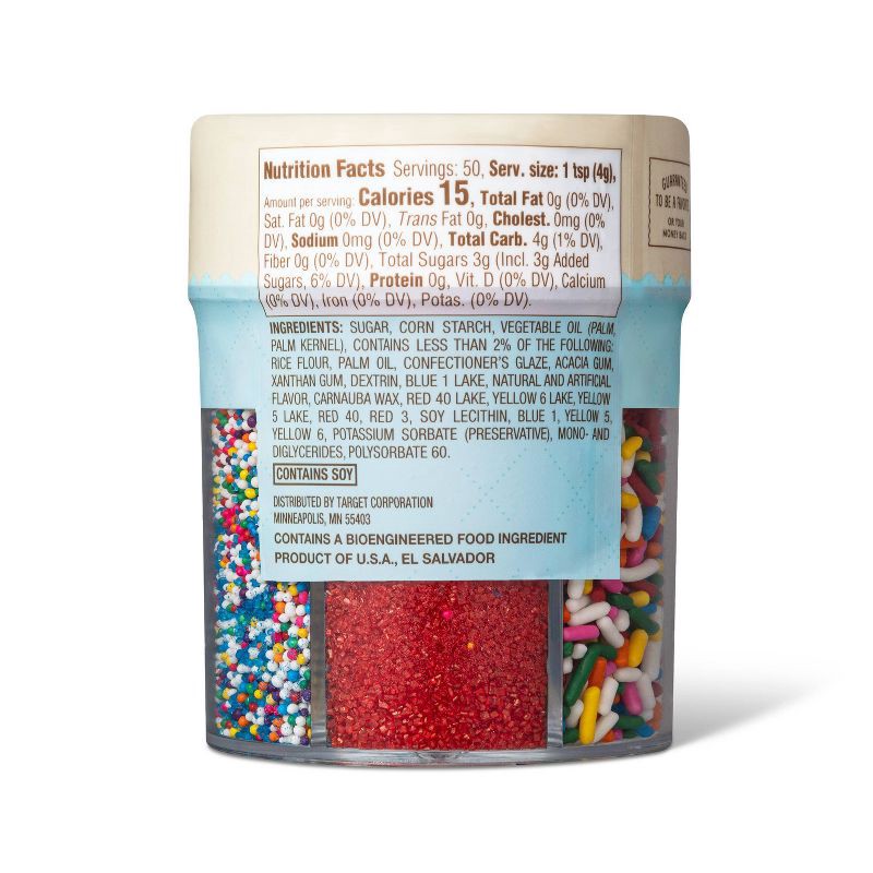 slide 3 of 3, Rainbow 6 Cell Sprinkle Mix - 7oz - Favorite Day™, 7 oz