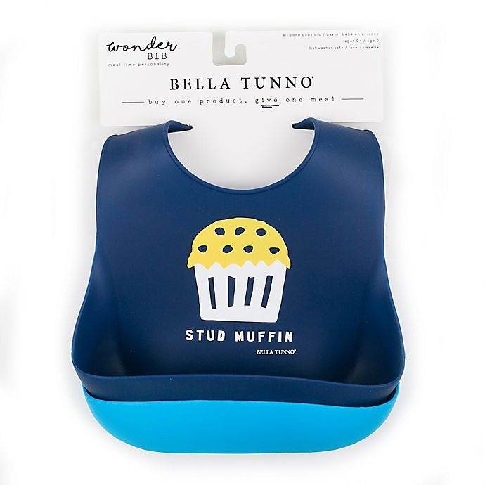 slide 3 of 3, Bella Tunno Hangry Wonder Bibs - Blue, 2 ct