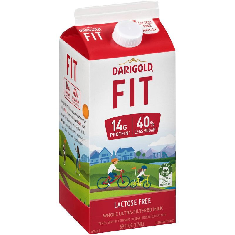 slide 2 of 6, Darigold FIT Lactose Free Whole Milk - 59 fl oz, 59 fl oz