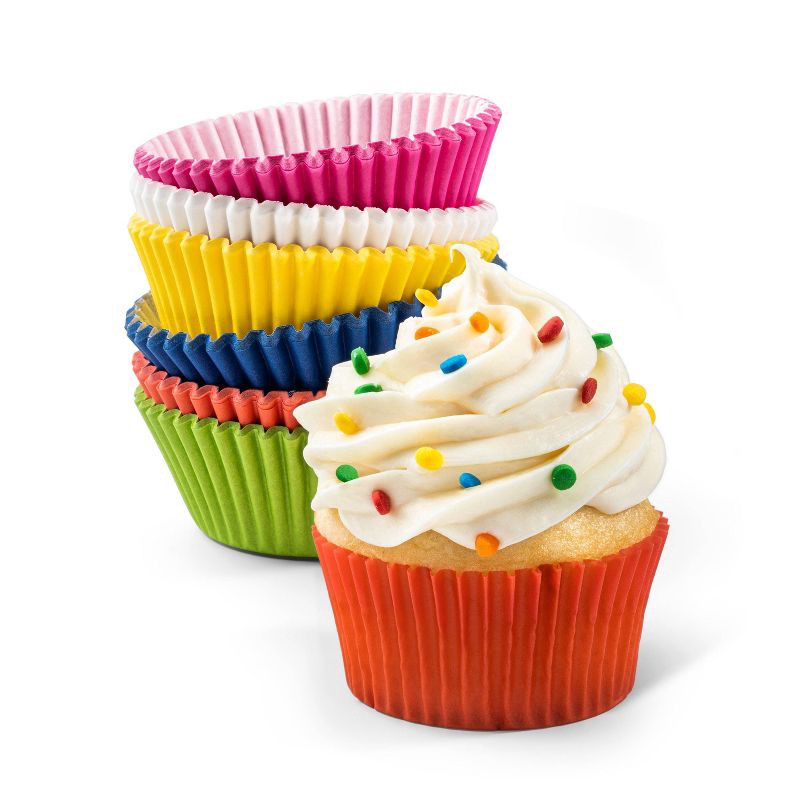 slide 2 of 3, Rainbow Baking Cups - 150ct - Favorite Day™, 150 ct