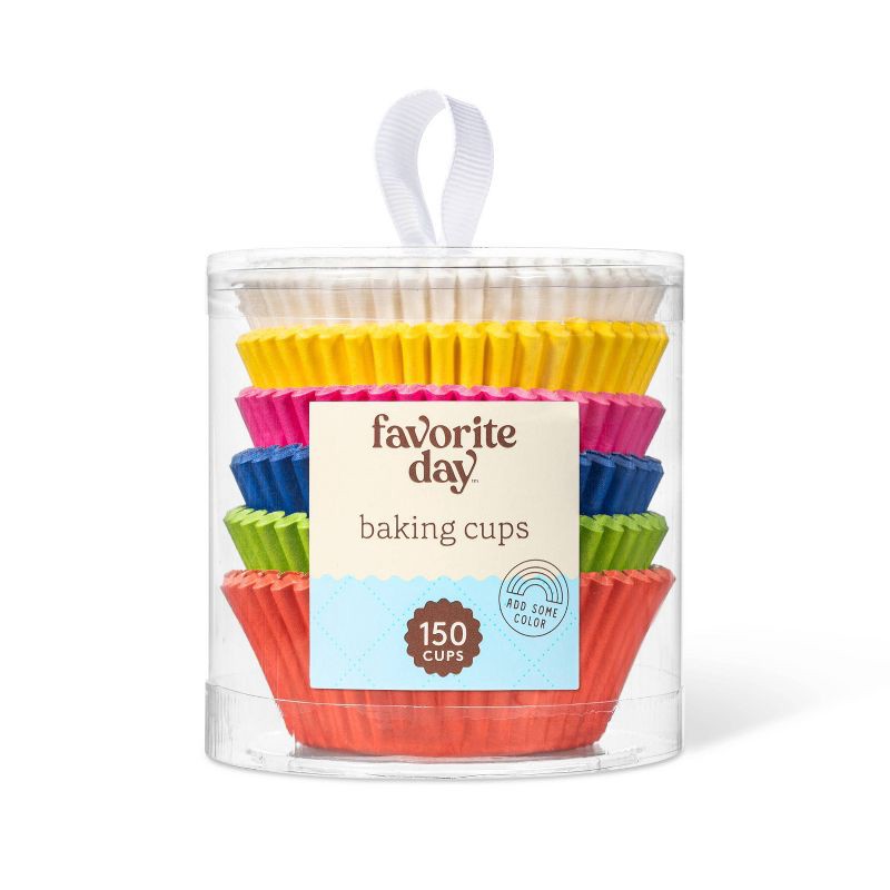 slide 1 of 3, Rainbow Baking Cups - 150ct - Favorite Day™, 150 ct