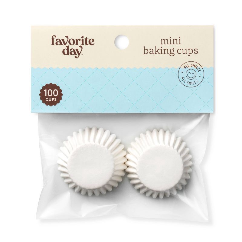 slide 1 of 3, Mini White Baking Cups - 100ct - Favorite Day™, 100 ct