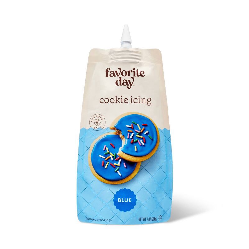 slide 1 of 3, Blue Cookie Icing - 7oz - Favorite Day™, 7 oz